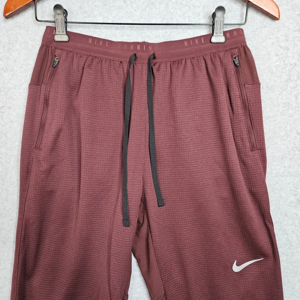 Nike Stride Dri-FIT Knit Mens Sz Small Running Pants Burgundy HV4546-652 New